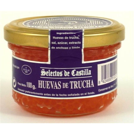 Icre de păstrăv somonat de munte 50 g, produs artizanal - Huevas de Trucha de la Selectos Castilla