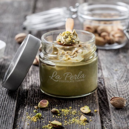 Crema de Ciocolată Artizanală piemonteza cu fistic "La Perla di Torino"- 150 g