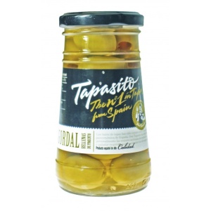 Măsline Gordal umplute cu ardei 250g de la Miguel Torres, Spania!