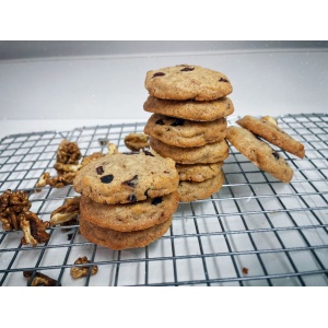 Cookies din faină de hriscă, merisoare si nuci - produs artizanal Premium "Il Pane dell`Amore"- Pret/100g