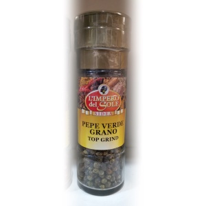 Piper Verde Boabe (Pepe Verde Tappo Macina) in rasnita - L`Impero del Sole 20 g