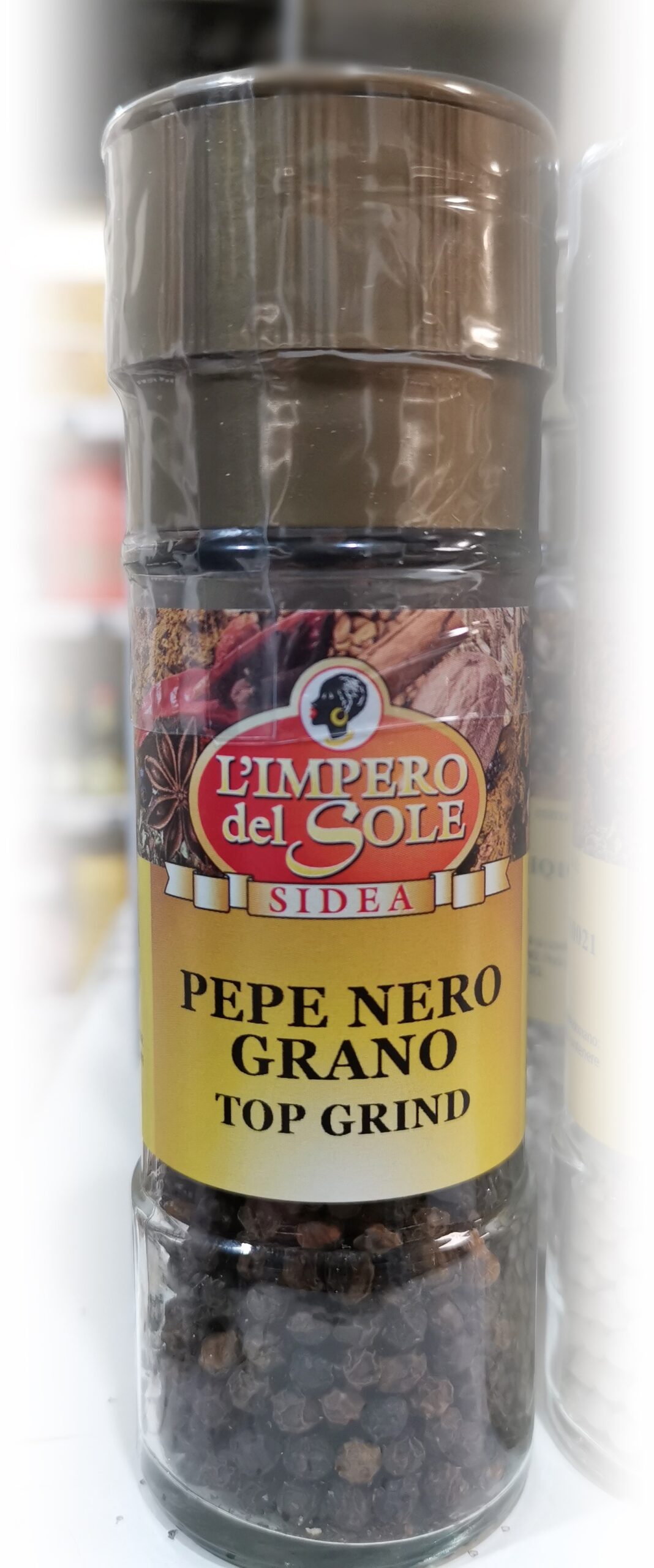 Piper Negru Boabe cu rasnita (Pepe Nero Grani TM) - L`Impero del Sole 30 g