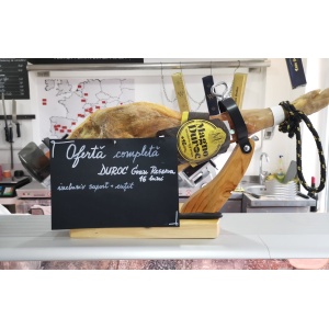 Ofertă Jamon spaniol Serrano MAGNO DUROC GRAN RESERVA cu suport si  cutit, de la leaderul spaniol Duriber!