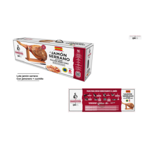 Ofertă Jamon Spaniol Serrano Reserva Duriber, KIT cu suport si cuțit! Preț/buc, cca 7 Kg