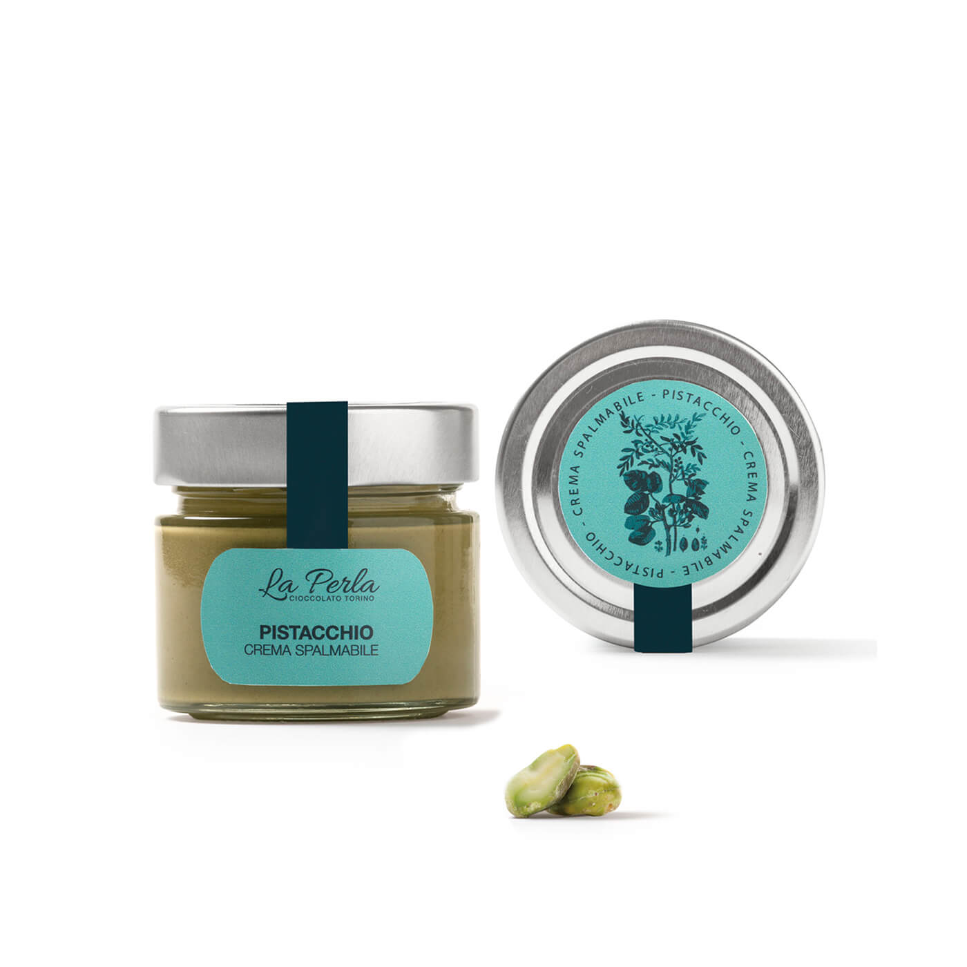 Crema de Ciocolată Artizanală piemonteza cu fistic "La Perla di Torino"- 150 g - imagine 2