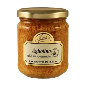 Usturoi cu Ardei iute (Agliolino) 180 g de la INAUDI - produs artizanal Premium!