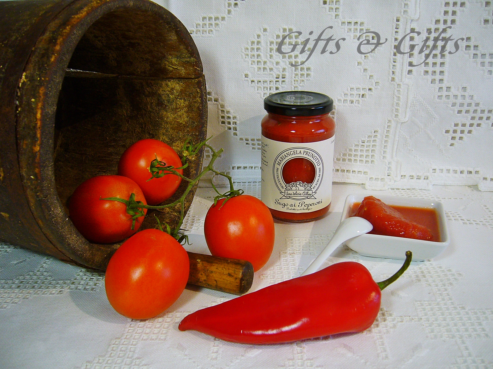Sos de rosii cu Ardei BIO (Sugo ai peperoni) de la Mariangela Prunotto - produs artizanal!