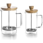 Cafetieră Franceză (Cafetera Francesa) cu capac de bambus de la Lacor 800 ml