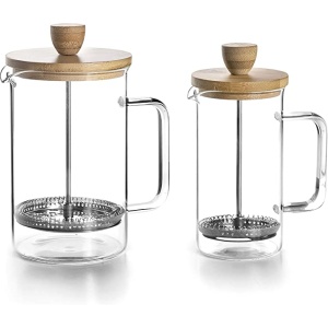 Cafetieră Franceză (Cafetera Francesa) cu capac de bambus de la Lacor 800 ml