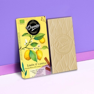 Ciocolata alba 40% cu lamaie si scortisoara ORGANIKO 70g