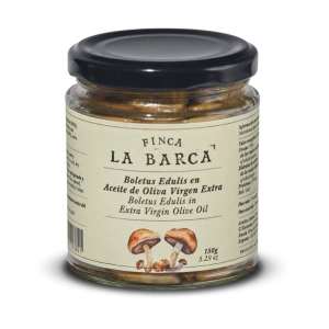 Hribi (Boletus Edulis) în ulei de măsline Extra Virgin 230 g - Produs Premium "Finca La Barca"