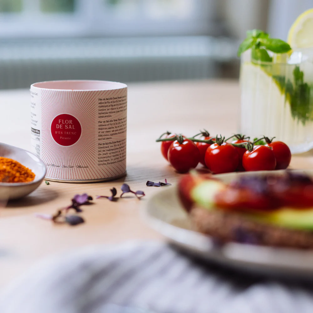 Fulgi de sare marină (picantă) din Mallorca "Flor de sal d'Es Trenc" Natural Ecologica 90 g - Produs Ultra Premium - imagine 3
