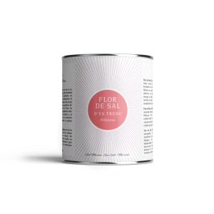 Fulgi de sare marină din Mallorca "Flor de sal d'Es Trenc" Natural Ecologica CU HIBISCUS 150 g - Produs Ultra Premium