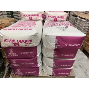 Făină Manitoba tip "0" ROZ W 390/410 la palet de 500 kg (20 saci x 25 kg) - Molino Verrini
