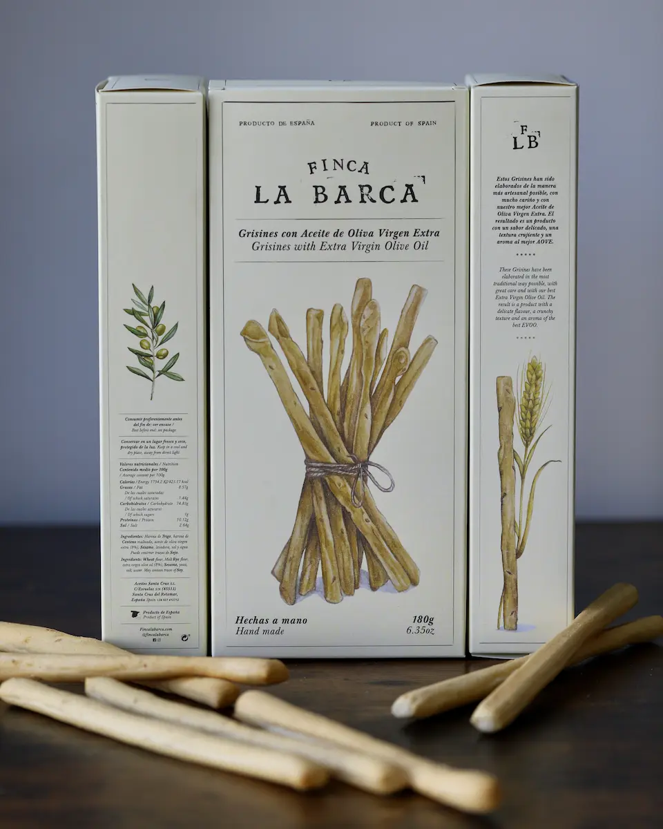Grisine artizanale Premium Finca La Barca în ulei de măsline Extra Virgin 180 g - imagine 2