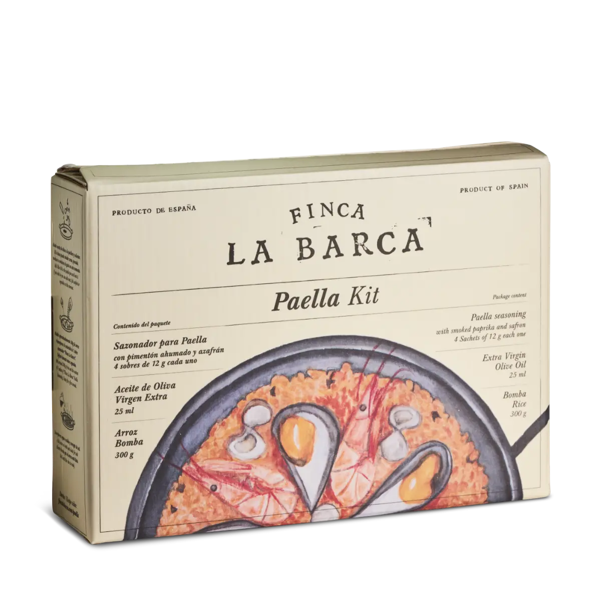 Kit Paella Finca la Barca (condimente, orez, ulei de măsline Extra Virgin) - Produs Premium!
