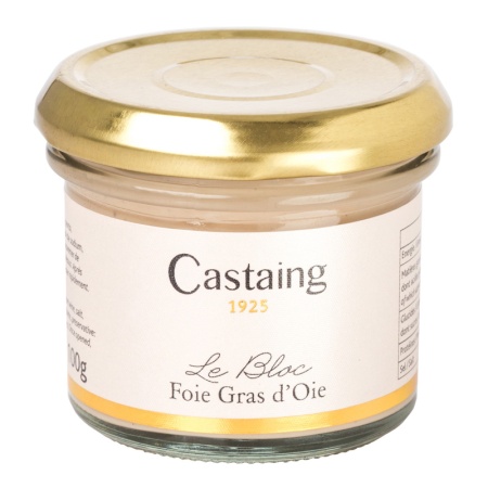 Foie Gras de gâscă "Le Bloc" 80 g - Foie Gras D`OIE Le Bloc - La maison Castaing